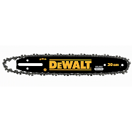 Шина направляющая DeWALT DT20665 (длина шины 12"/30см, шаг 3/8", паз 1.1мм, 45зв., 90PX, цепь, 0.5кг)