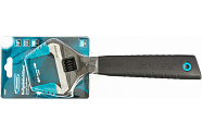 Ключ разводной GROSS (250 мм, CrV, тонкие губки, защитные насадки)